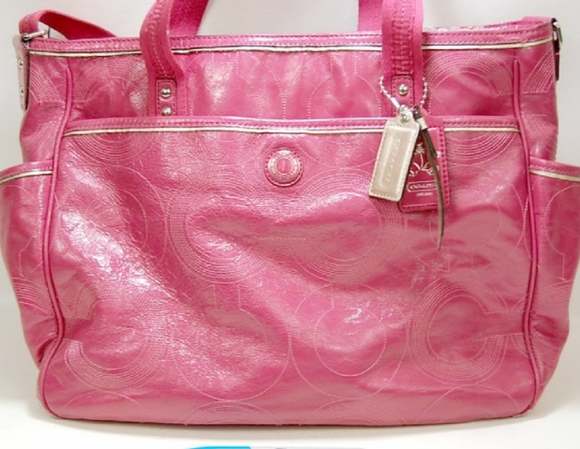 Coach Pink Patent Leather Baby Bag F19911 - Picture 4 of 16